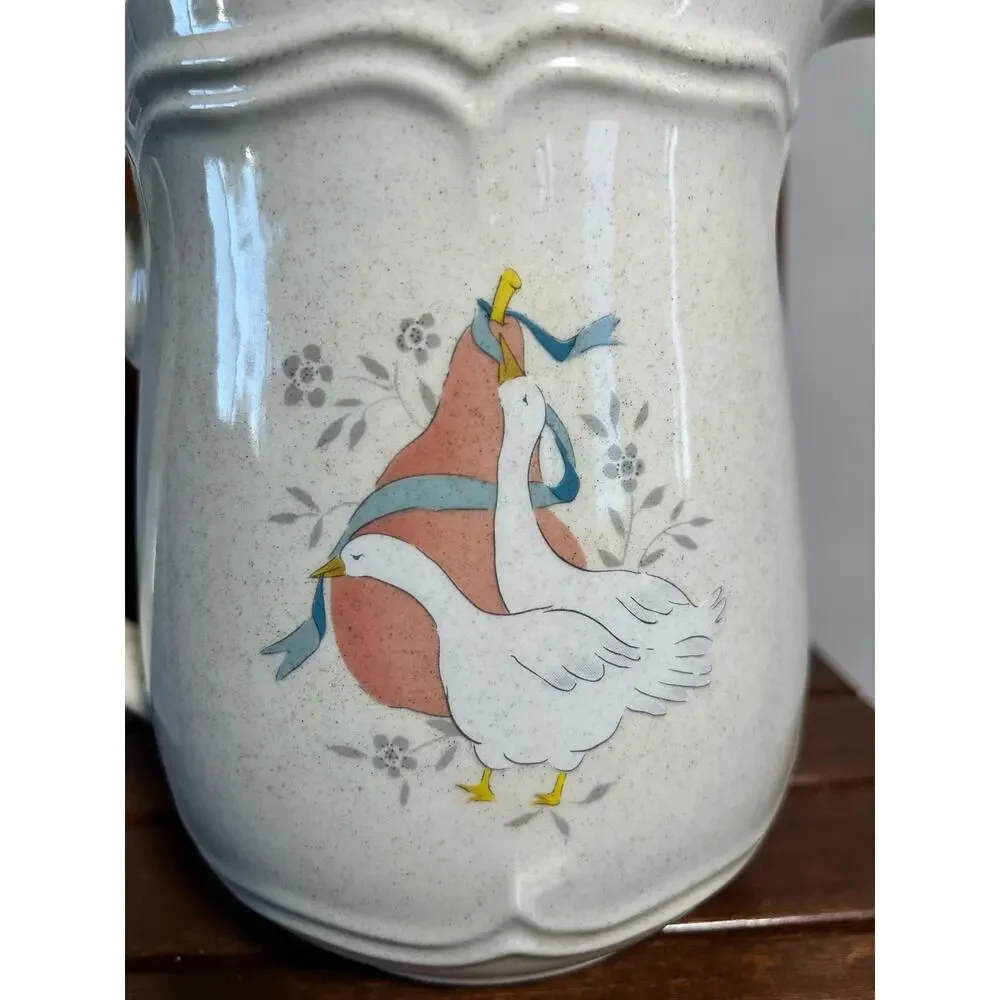 Vintage International Marmalade Goose Pitcher, Cottagecore Kitchen Decor